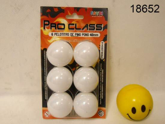 Imagen de PELOTA PING PONG EN BLISTER  X6 4.25